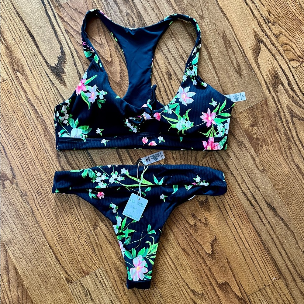 NWT MISMATCHED SIZE TiniBikini Floral Bikini, Top XL, Bottom L